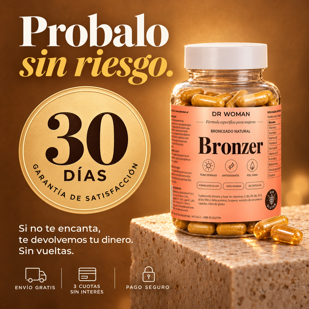 BETACAROTENO - La nueva Formula para Broncearse en 18 dias sin tomar sol