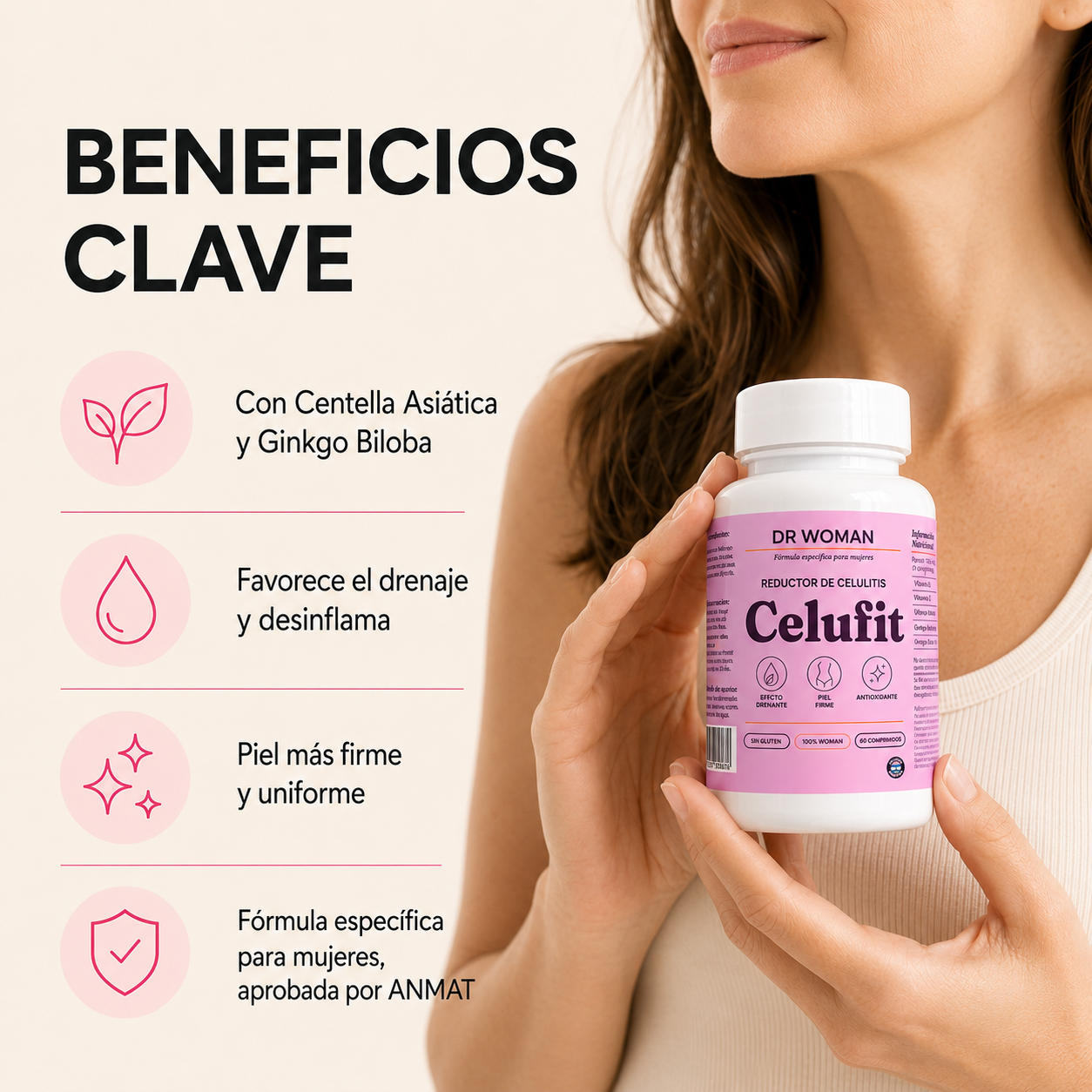 Tratamiento AntiFlacidez - Quemador, Reafirmante y Reductor para Mujeres 30+