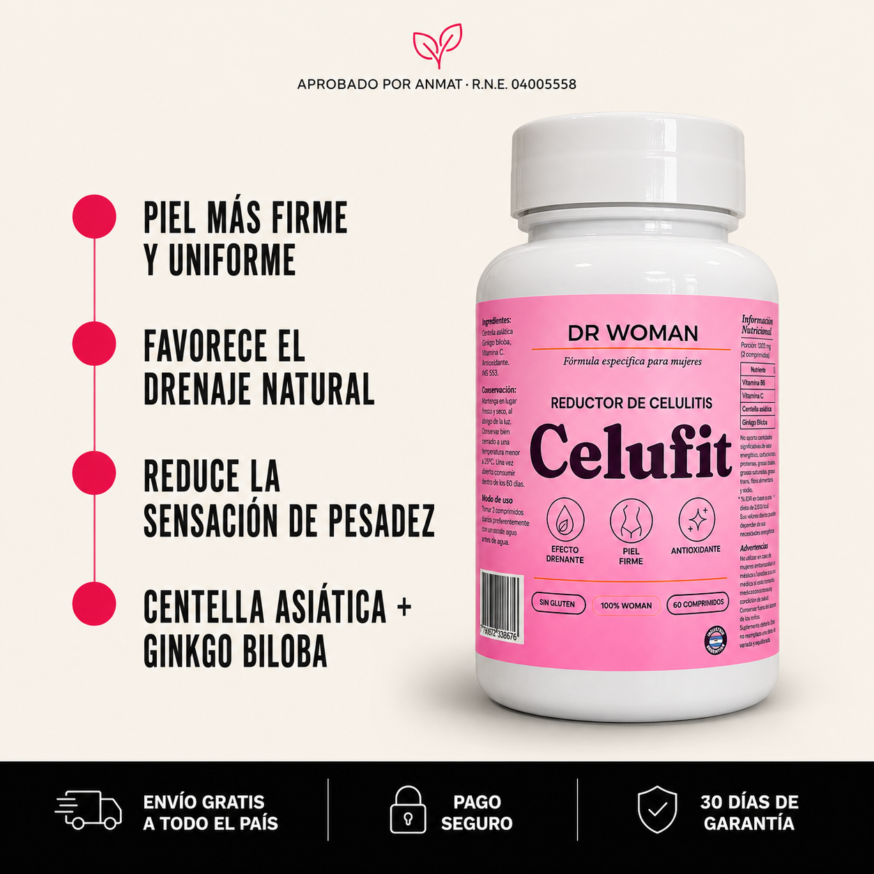 CELUFIT · Tratamiento Reductor y Drenante para Mujeres