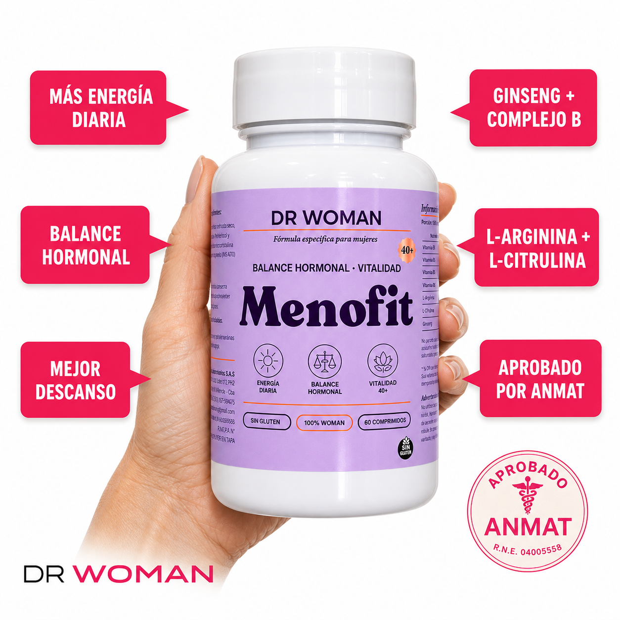 MENOFIT · Tratamiento Hormonal y Energético 40+