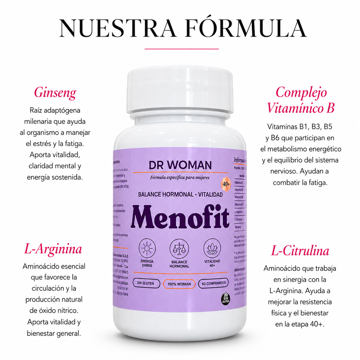 MENOFIT · Tratamiento Hormonal y Energético 40+